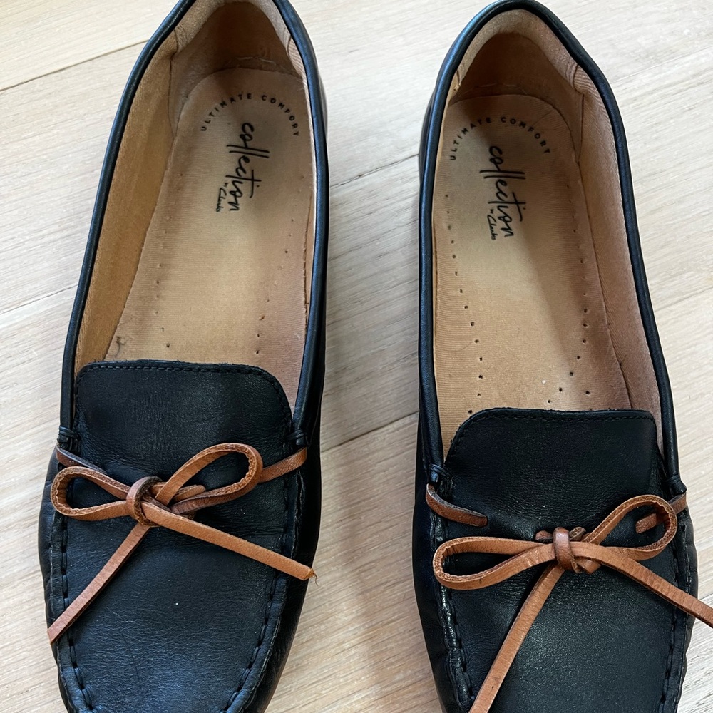 Clarks Navy Loafers - Comfort Collection